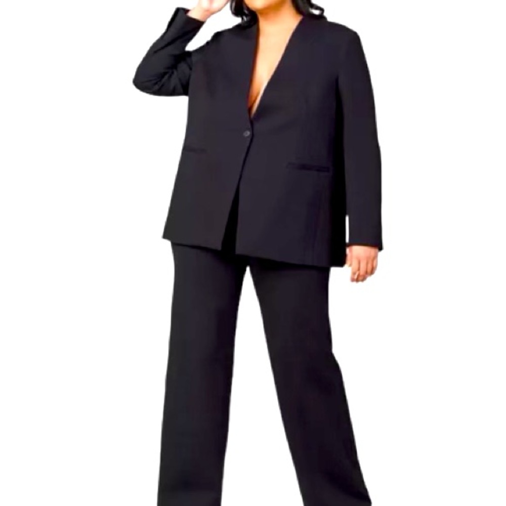 Spanx the perfect collarless blazer and wide leg pants set - Picture 1 of 14